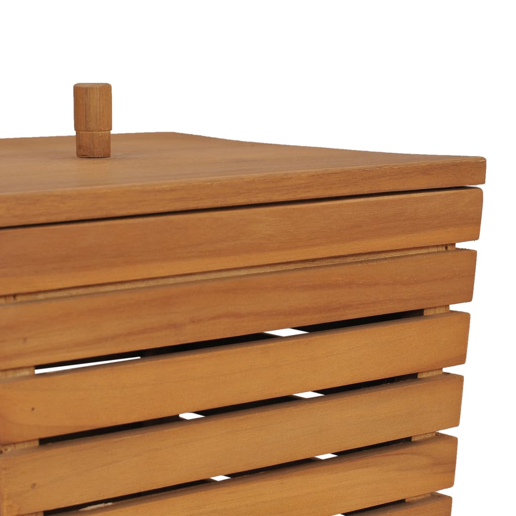 Cesto de la ropa sucia madera maciza de teca 30x30x45 cm