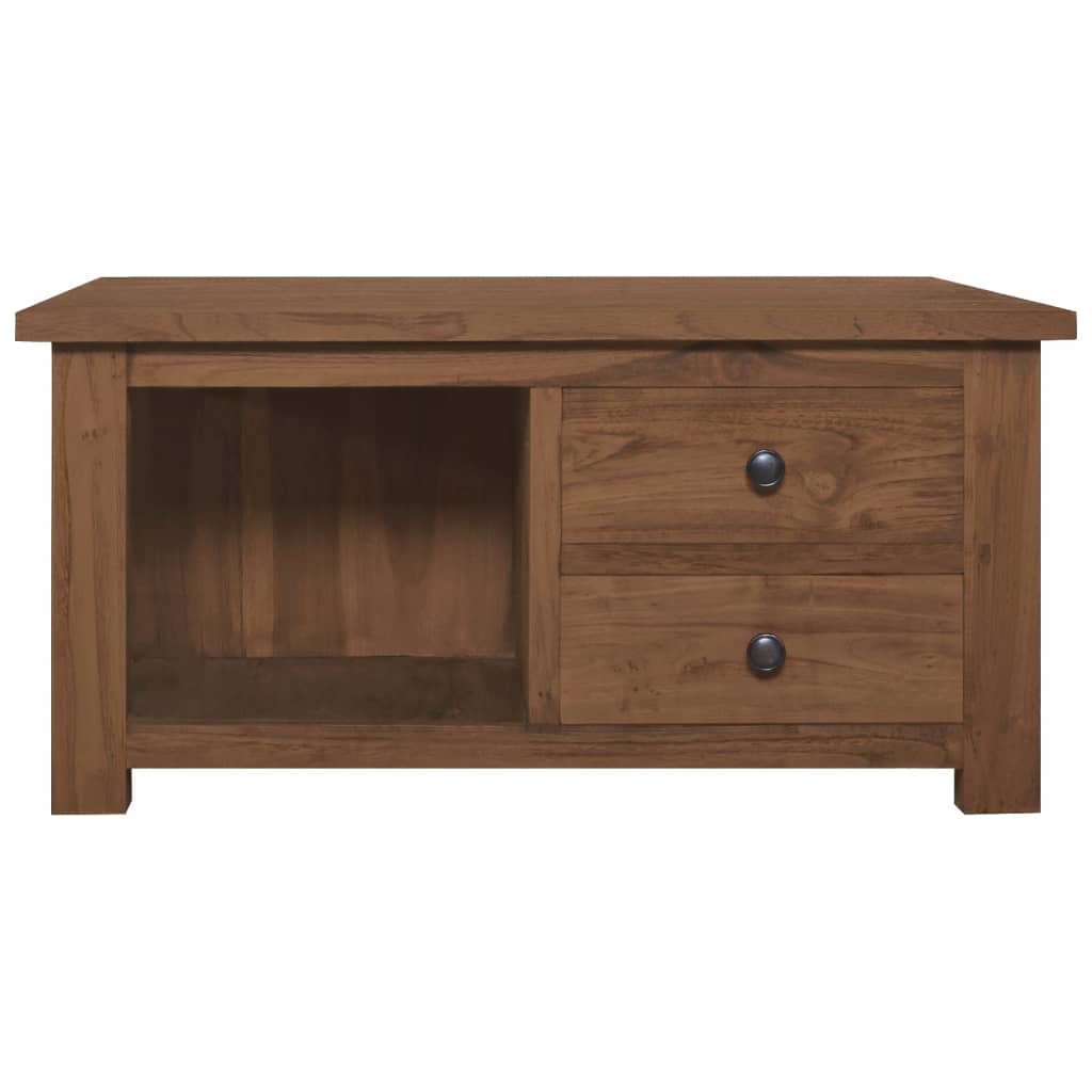 Mesa de centro de madera maciza de teca 68x68x33 cm
