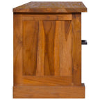 Mueble para TV de madera maciza de teca 112x30x37 cm
