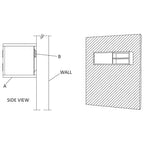Mueble de TV de pared madera maciza de teca 90x30x30 cm