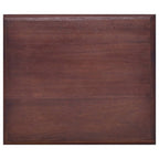 Mesita de noche clásica madera maciza caoba marrón 35x30x60 cm