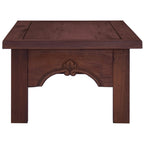 Mesa de centro clásica madera maciza caoba marrón 100x50x30 cm