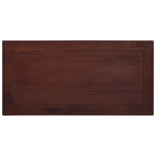 Mesa de centro clásica madera maciza caoba marrón 100x50x30 cm