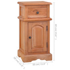 Mesita de noche madera maciza de caoba