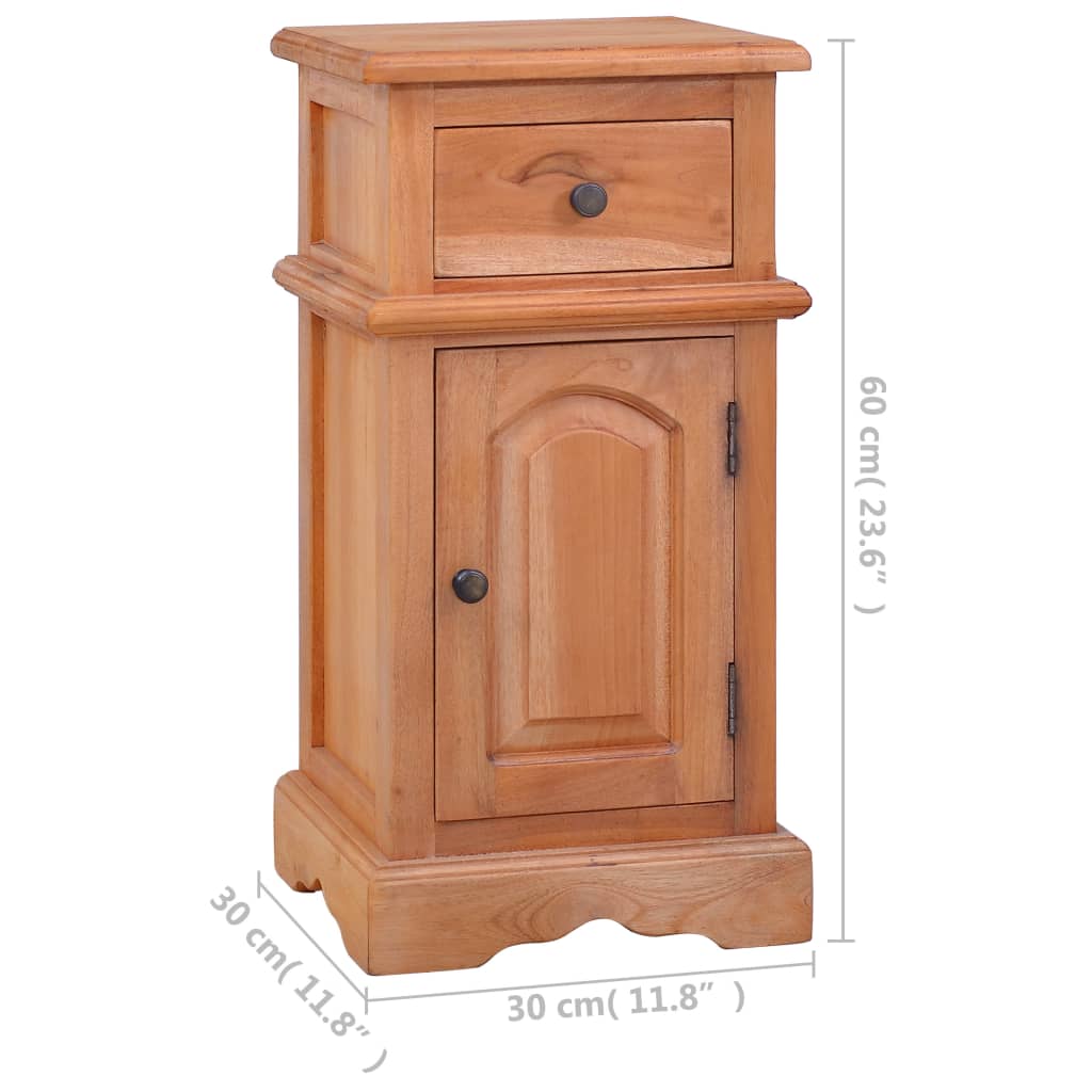 Mesita de noche madera maciza de caoba