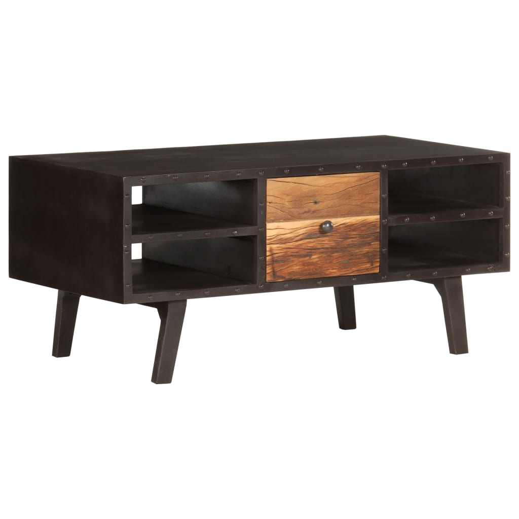 Solid mango wood coffee table 90x45x40cm