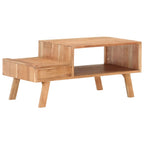 Mesa de centro de madera maciza de acacia 100x50x45 cm