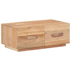 Mesa de centro de madera maciza reciclada 90x50x35 cm
