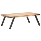 Mesa de centro madera maciza de mango 114x65x40 cm