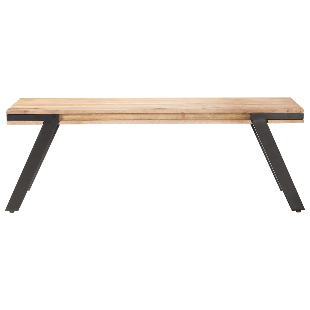 Mesa de centro madera maciza de mango 114x65x40 cm