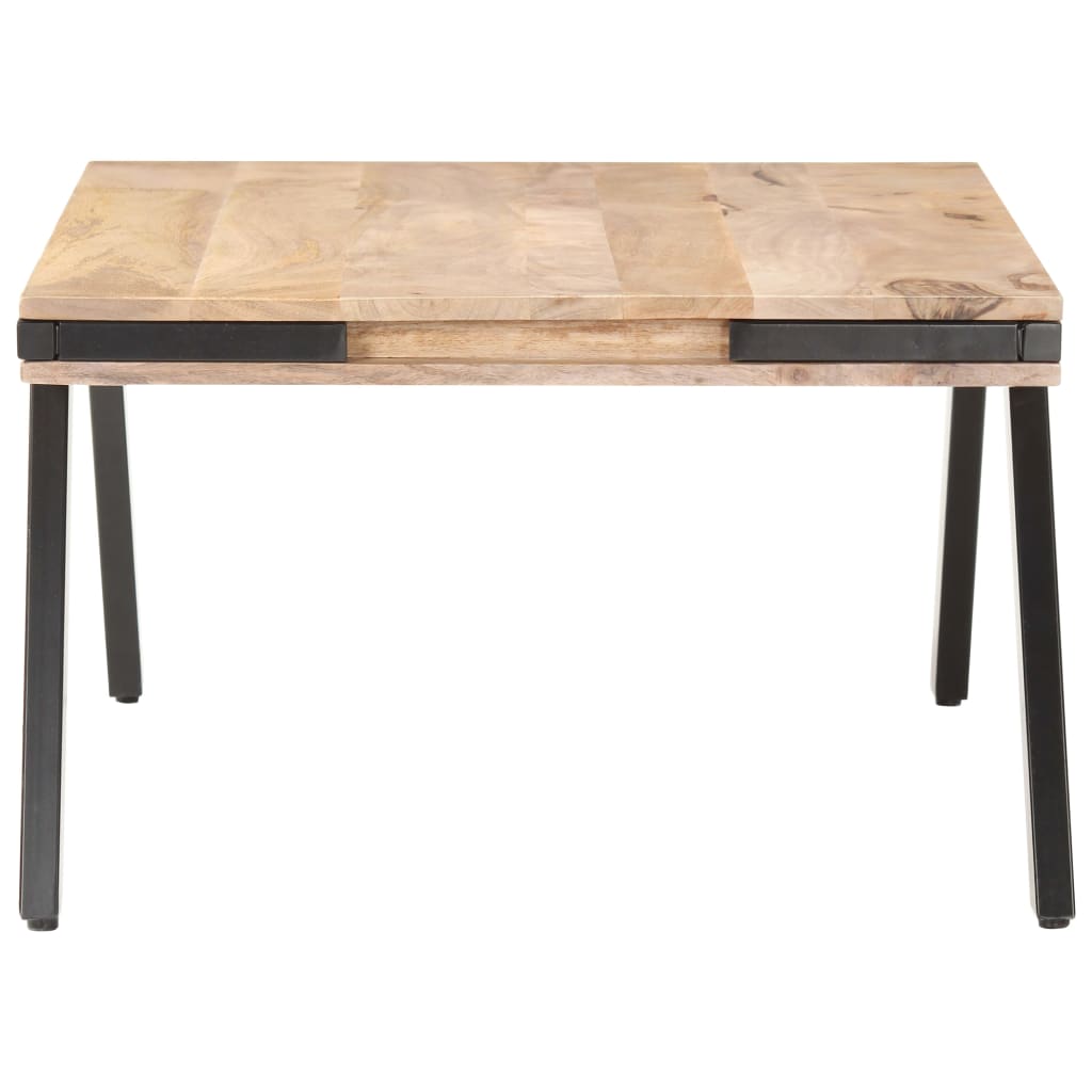 Mesa de centro madera maciza de mango 114x65x40 cm