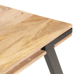 Mesa de centro madera maciza de mango 114x65x40 cm