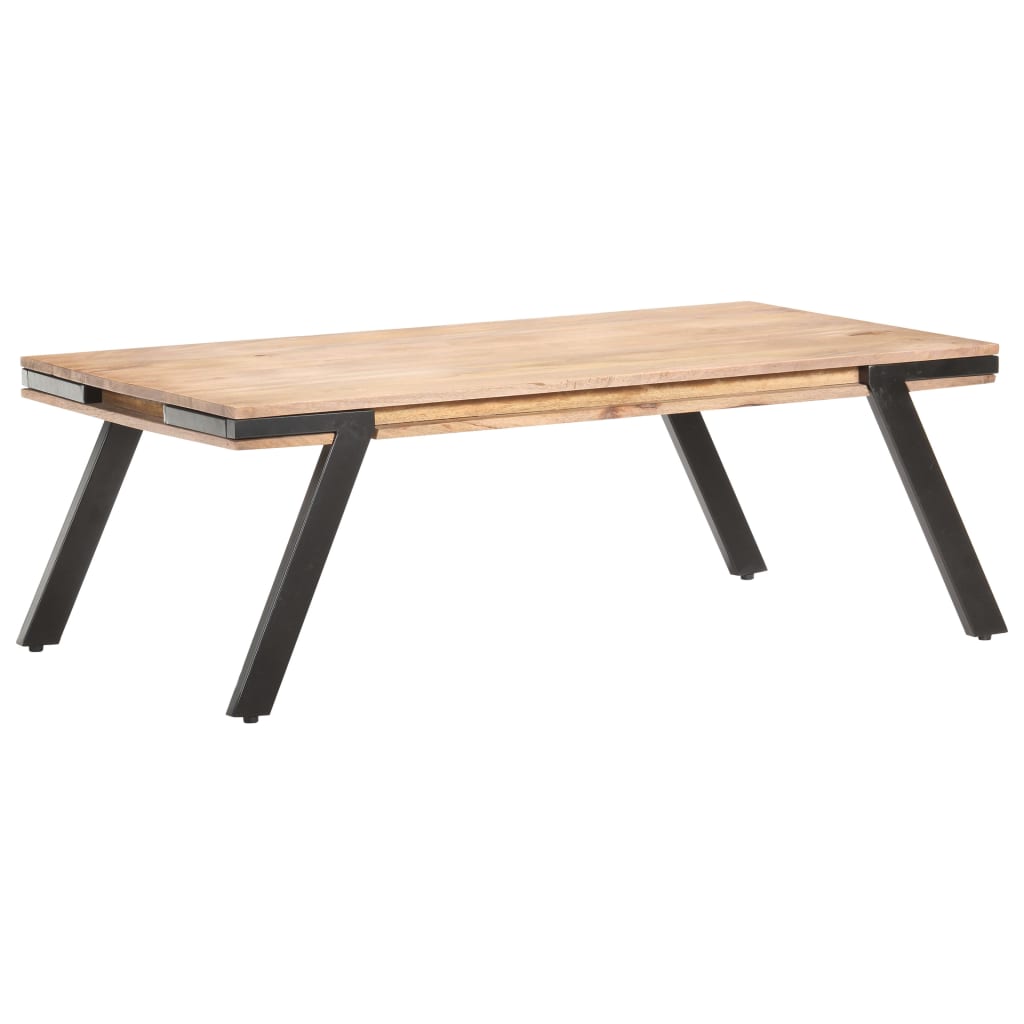 Mesa de centro madera maciza de mango 114x65x40 cm