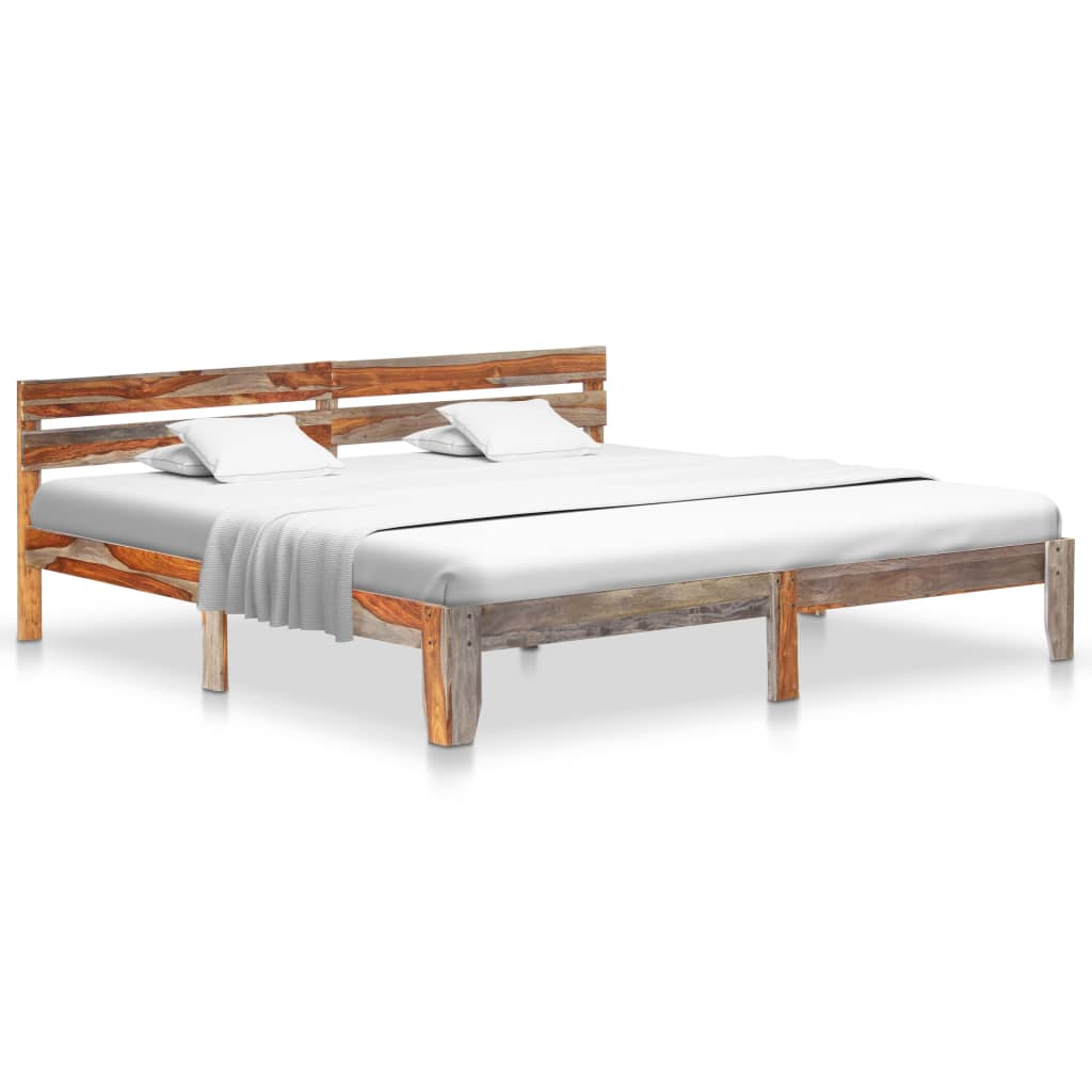 Estructura de cama con dosel metal blanco 100x200 cm