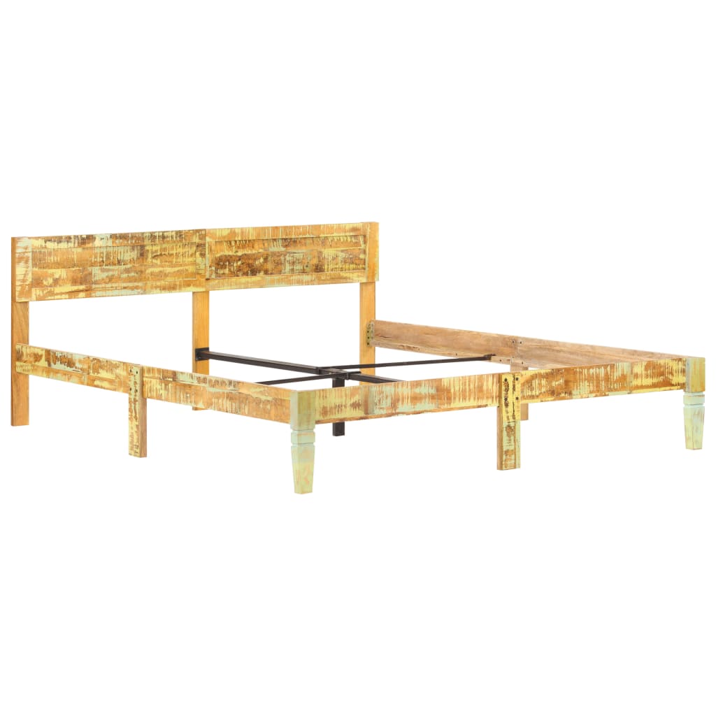 Estructura cama sin colchón madera maciza reciclada 180x200 cm