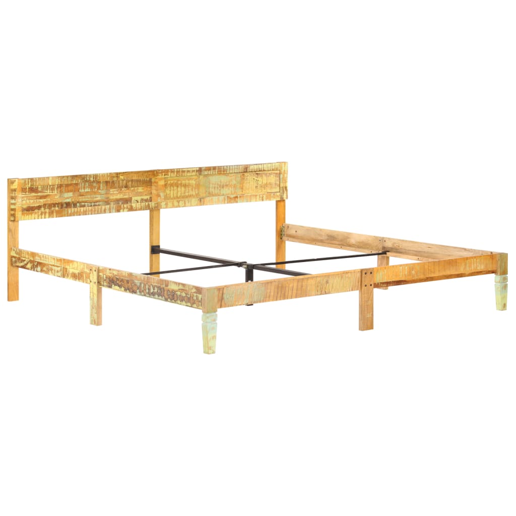 Estructura cama sin colchón madera maciza reciclada 200x200 cm