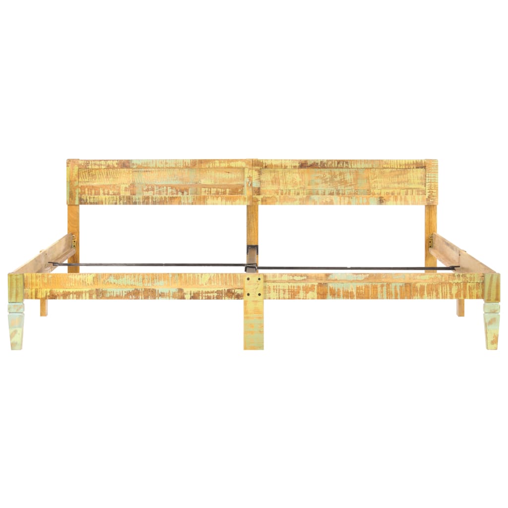 Estructura cama sin colchón madera maciza reciclada 200x200 cm