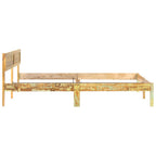 Estructura cama sin colchón madera maciza reciclada 200x200 cm