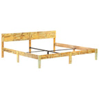 Estructura cama sin colchón madera maciza reciclada 200x200 cm