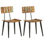 Dining chairs, 2 units, solid reclaimed wood
