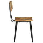 Sillas de comedor 2 unidades madera maciza reciclada