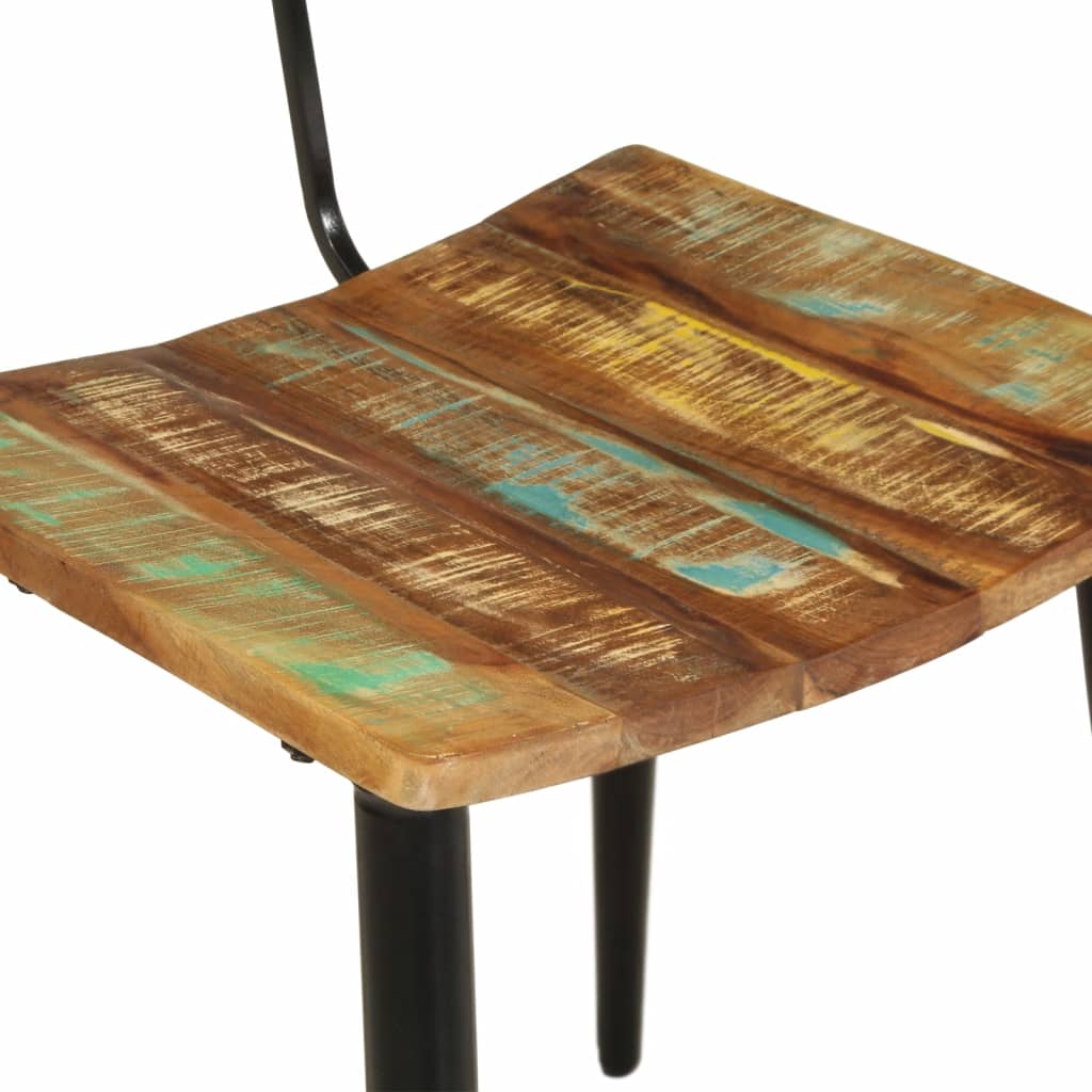 Sillas de comedor 2 unidades madera maciza reciclada