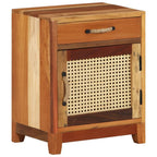 Mesita de noche de madera maciza reciclada 40x30x50 cm