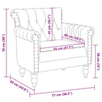 Sillón de cuero auténtico de cabra marrón