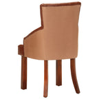 Sillas de comedor 2 unidades cuero de cabra auténtico marrón