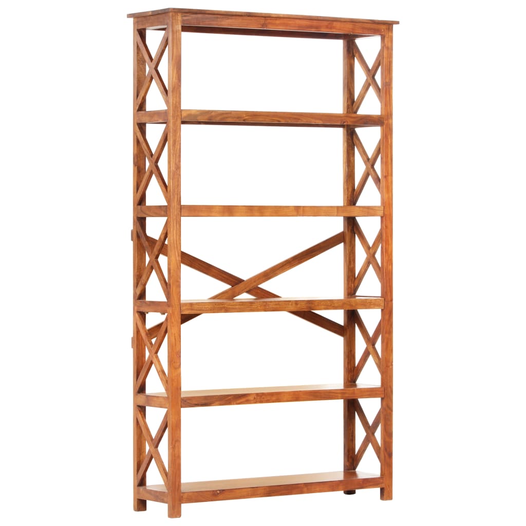 Estantería de madera maciza acacia acabado miel 100x30x180 cm