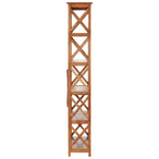 Estantería de madera maciza acacia acabado miel 100x30x180 cm