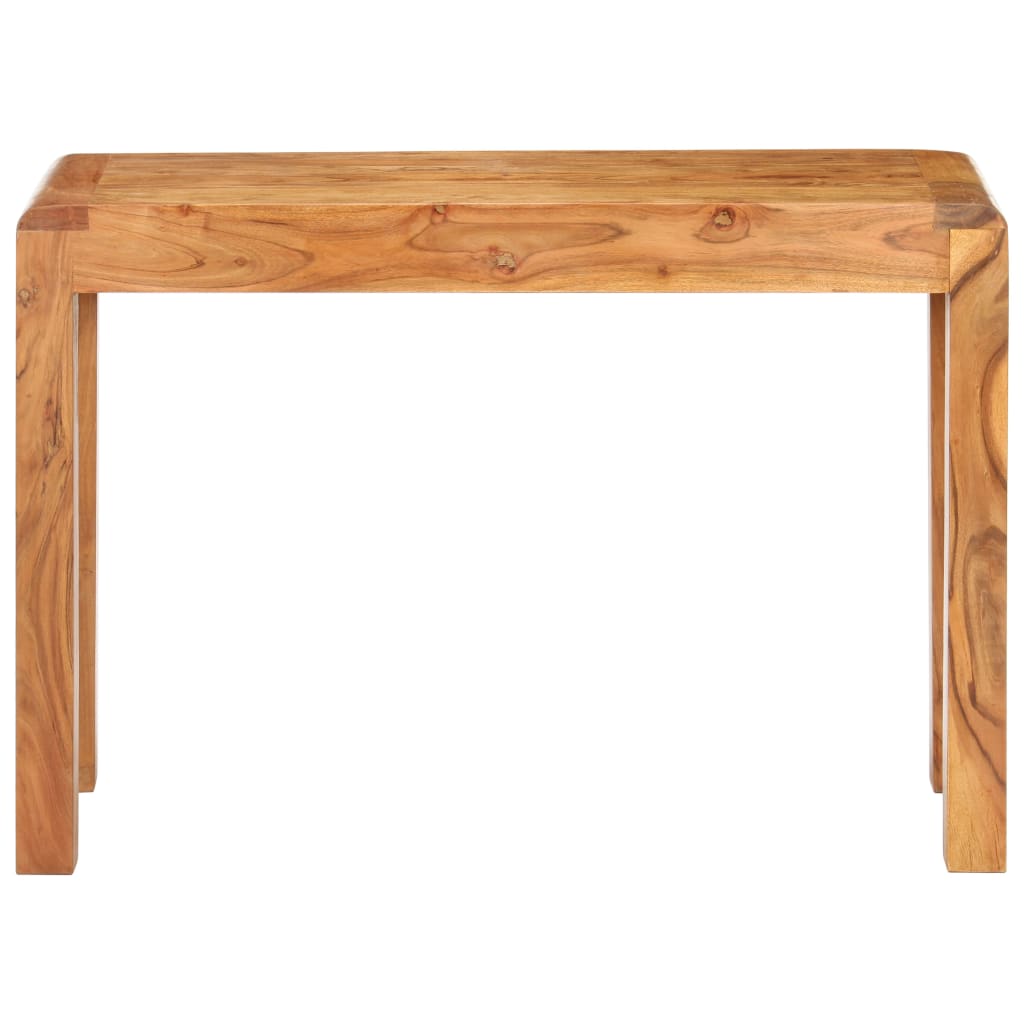 Mesa consola madera maciza de acacia acabado miel 110x40x76 cm