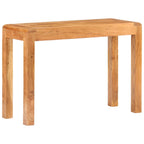 Mesa consola madera maciza de acacia acabado miel 110x40x76 cm