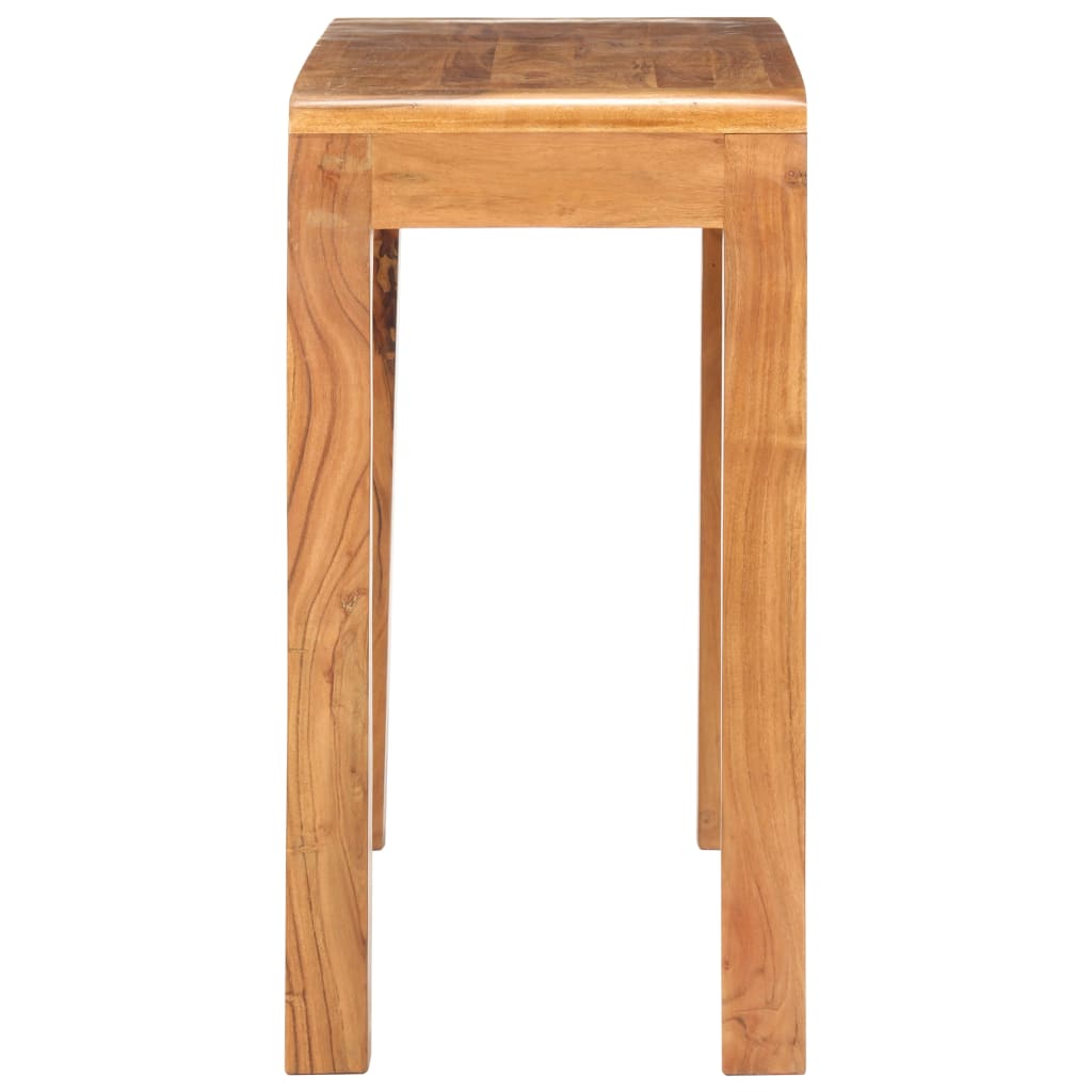Mesa consola madera maciza de acacia acabado miel 110x40x76 cm
