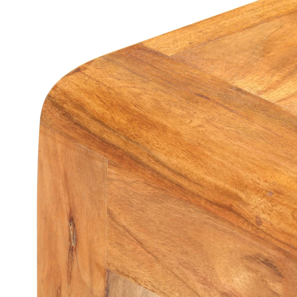 Mesa consola madera maciza de acacia acabado miel 110x40x76 cm