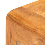 Mesa consola madera maciza de acacia acabado miel 110x40x76 cm