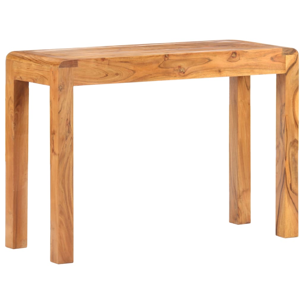 Mesa consola madera maciza de acacia acabado miel 110x40x76 cm