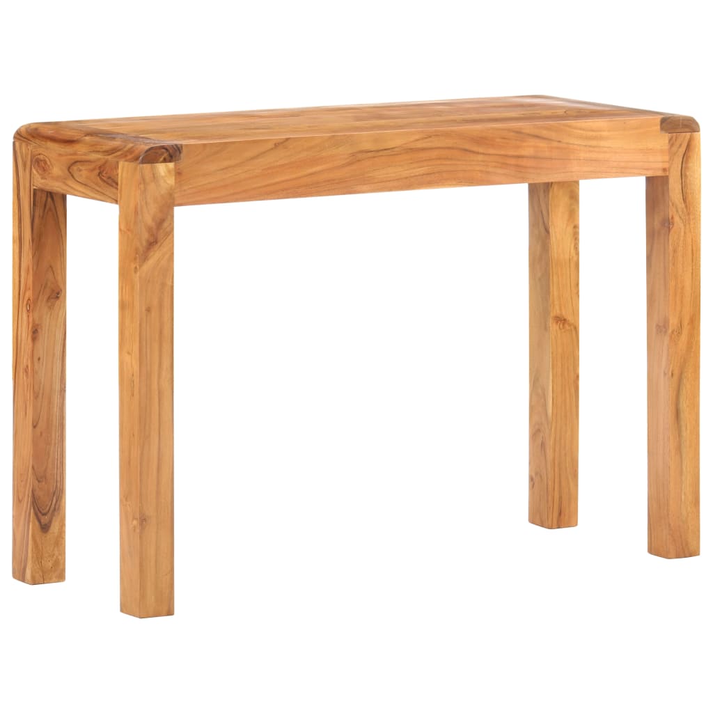 Mesa consola madera maciza de acacia acabado miel 110x40x76 cm