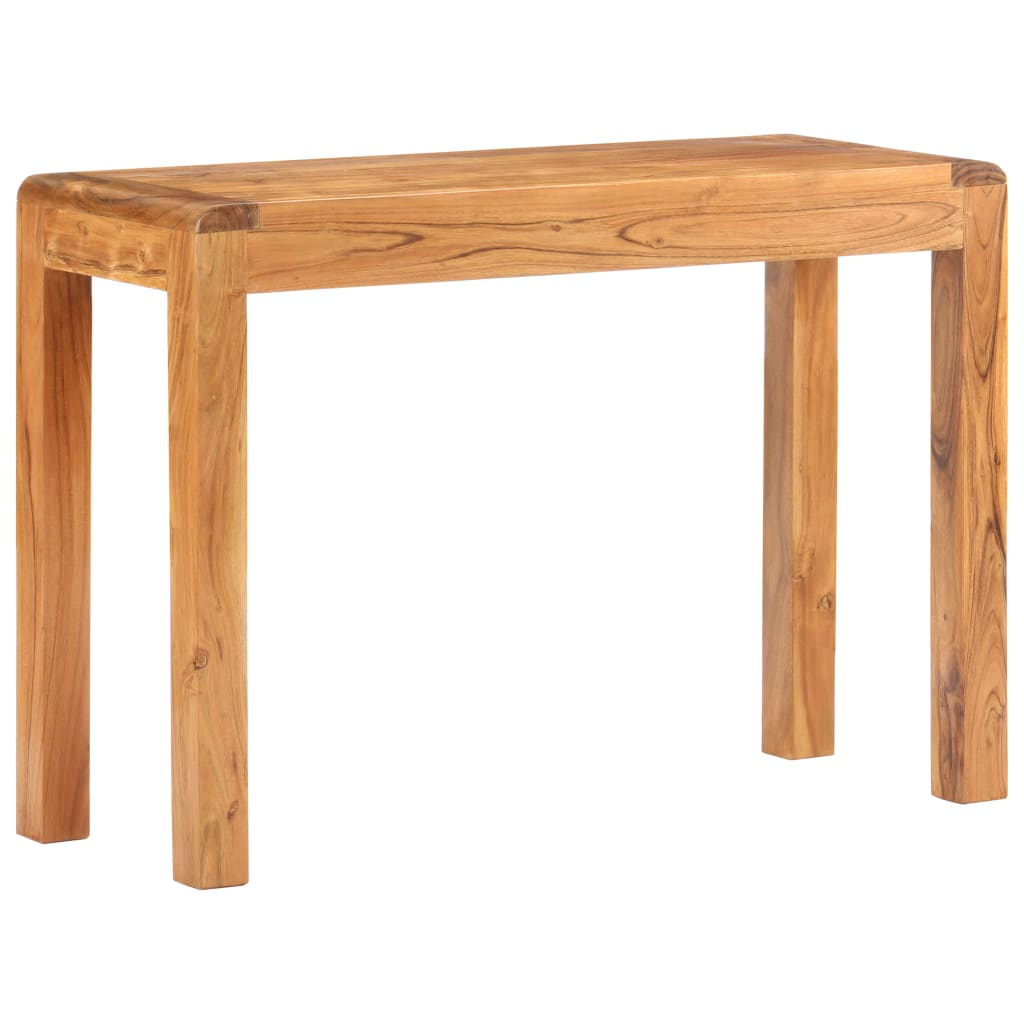 Mesa consola madera maciza de acacia acabado miel 110x40x76 cm