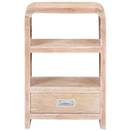 Mesita de noche de madera maciza de acacia 40x30x60 cm