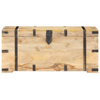 Baúl madera maciza de mango 90x40x40 cm