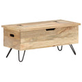 Baúl madera maciza de mango 90x40x45 cm