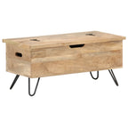 Baúl madera maciza de mango 90x40x45 cm
