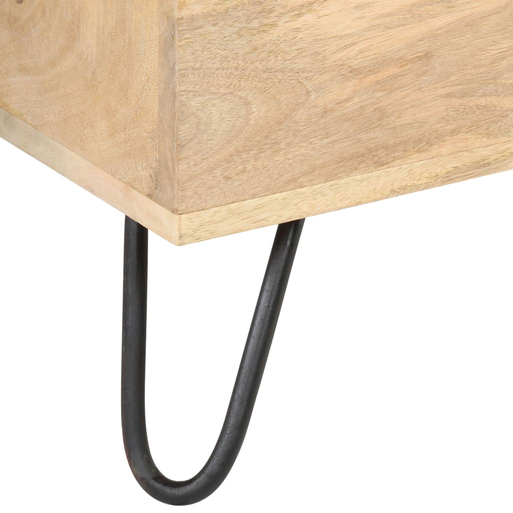 Baúl madera maciza de mango 90x40x45 cm