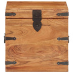 Baúl de madera maciza de acacia 40x40x40 cm