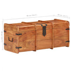 Baúl de almacenamiento de madera maciza de acacia 90x40x40 cm