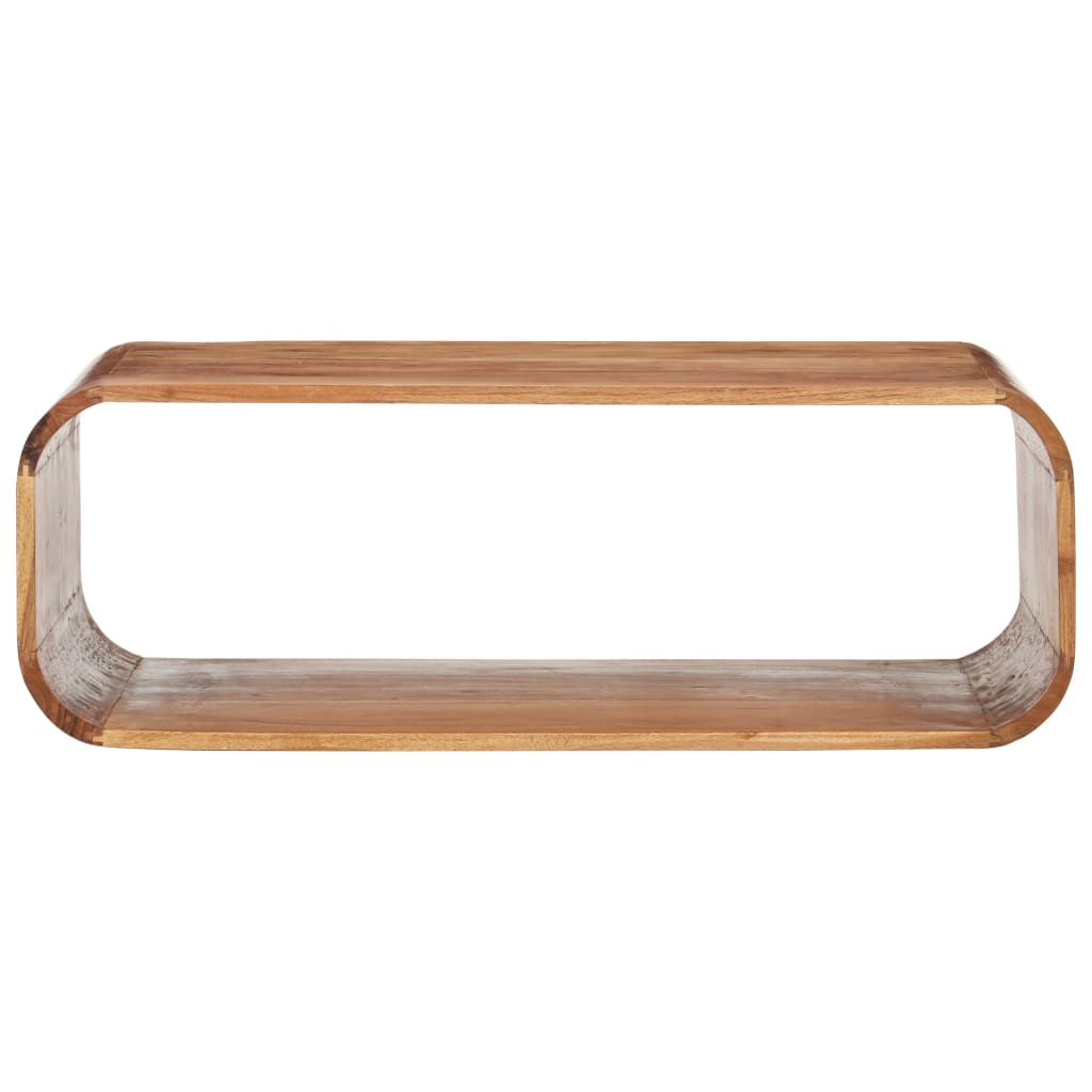 Mesa de centro de madera maciza de acacia 90x50x30 cm