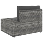 Juego de muebles de jardín 10 piezas ratán sintético gris