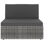 Juego de muebles de jardín 10 piezas ratán sintético gris