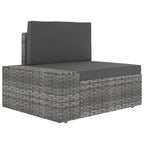 Juego de muebles de jardín 10 piezas ratán sintético gris